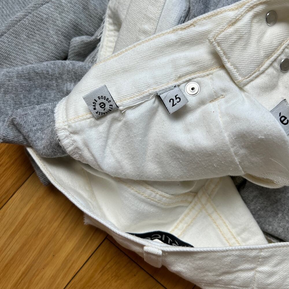 ETICA Upcycled Block Sweatshirt White / Grey Size S - Picture 6 of 9